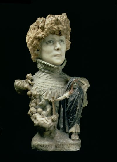 Portrait Bust of Sarah Bernhardt, c.1890 by Jean Leon Gerome